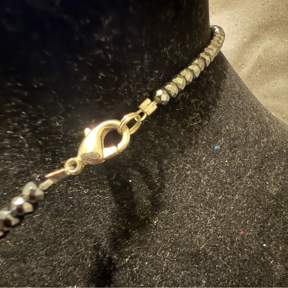 Genuine Hematite Faceted Bead Choker Necklace – Healing Stone - Picture 5 of 7